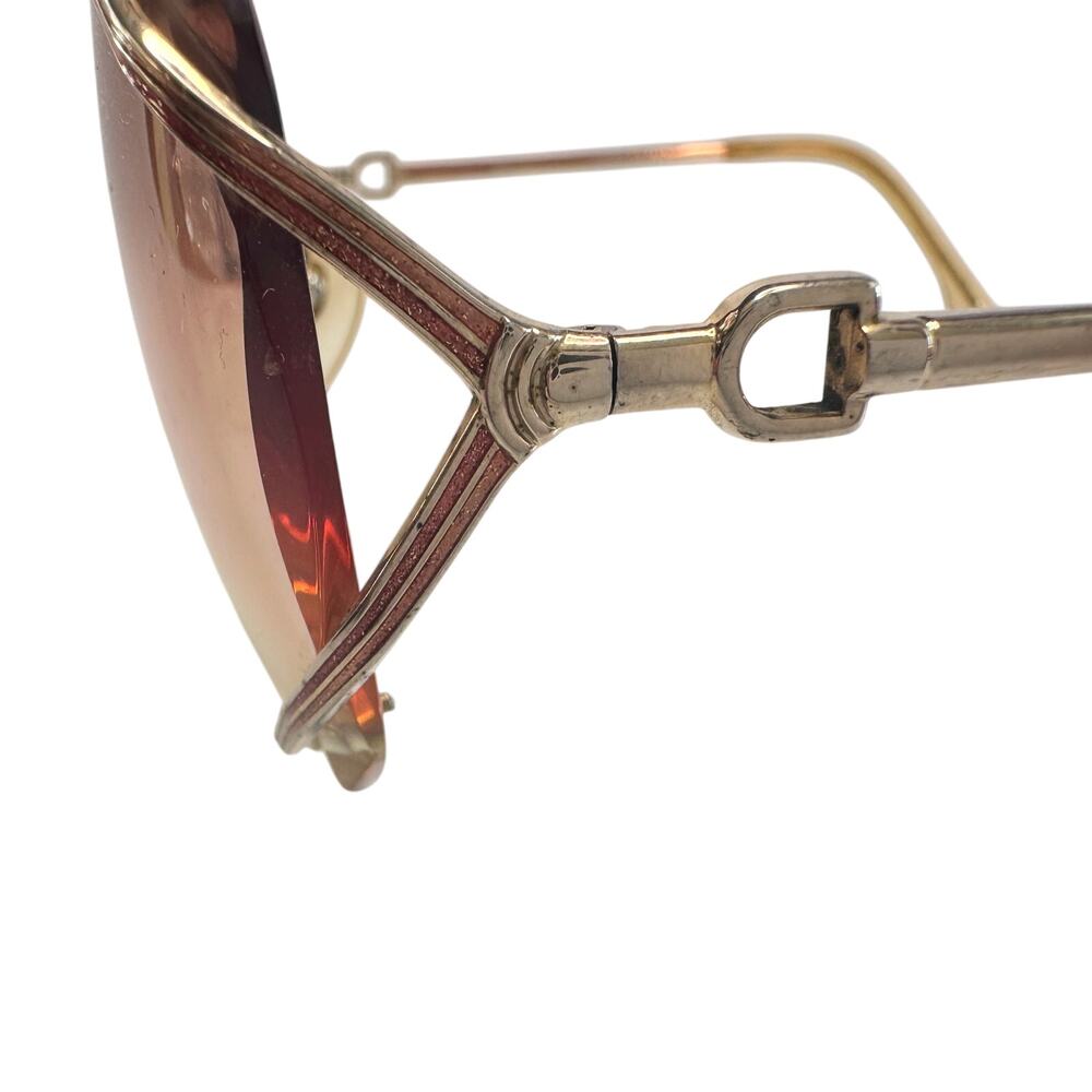 YSL - Yves Saint Laurent Amber / Rose Colored Rimless Sunglasses with Case - Picture 8 of 16